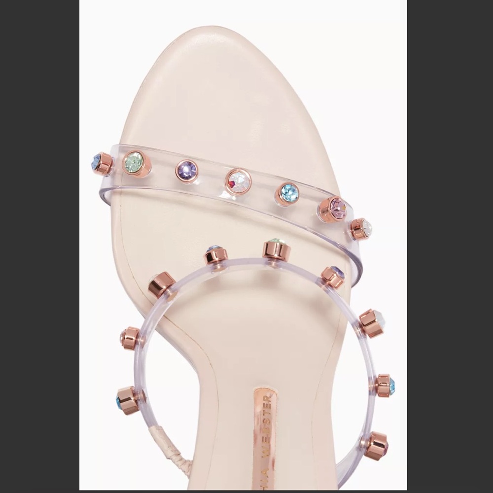 NEW Sophia Webster Rosalind Gem Multi Color Studded Heel size 42 US 11.5 - Picture 3 of 17